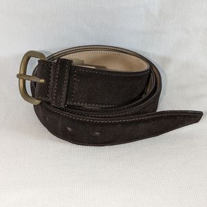 Paul Fredrick Size 42 Fashion Belt Brown Leather/Suede